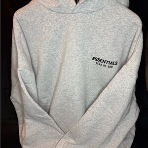 Fear of God Essentials Light Gray Hoodie
